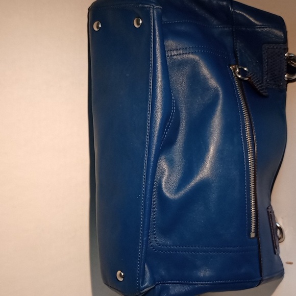 Coach Blue Leather Carryall - Picture 7 of 9